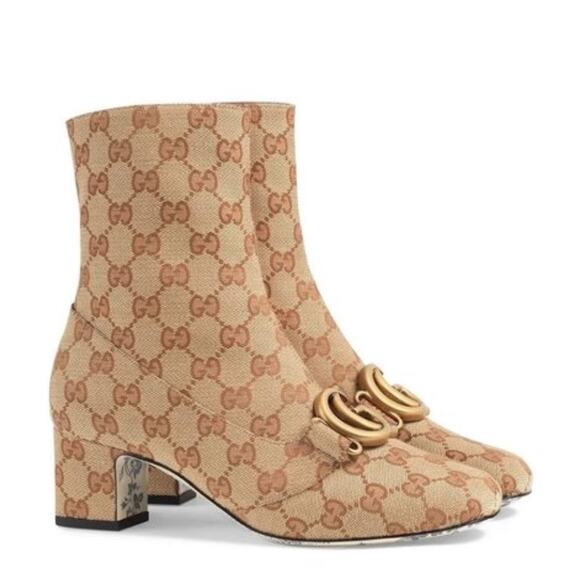 Gucci Victoire GG-Canvas Ankle Boots - Picture 1 of 16